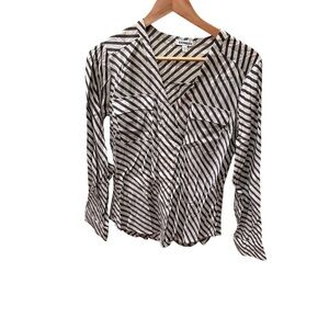 Express Monochrome Striped Blouse
